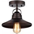 CHLOE Mycroft Industrial 1 Light Bronze Semi-flush Ceiling Fixture 9