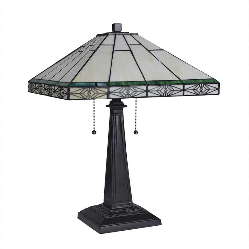 CHLOE Theros Tiffany-style 2 Light Mission Table Lamp 16
