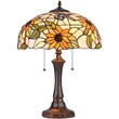 CHLOE Sarai Floral 2 Light Dark Bronze Table Lamp 16