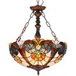 CHLOE Shea Tiffany-style 2 Light Victorian Inverted Ceiling Pendant 18