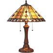 CHLOE Godwine Tiffany-style 2 Light GeometricTable Lamp 16