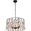 CHLOE Amaya Contemporary 4 Light Rubbed Bronze Ceiling Pendant 20
