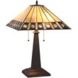 CHLOE Giles Tiffany-style 2 Light Mission Table Lamp 16