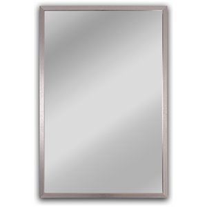 CHLOE'S Reflection Chrome Finish Rectangular Framed Wall Mirror 33&quot Height