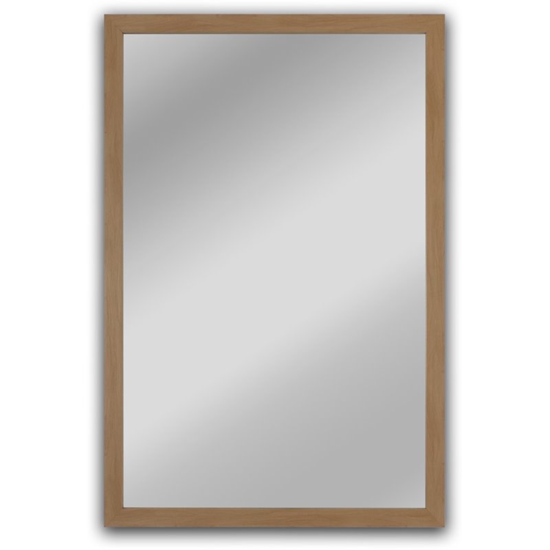 CHLOE'S Reflection Textured Brass Rectangular Framed Wall Mirror 33
