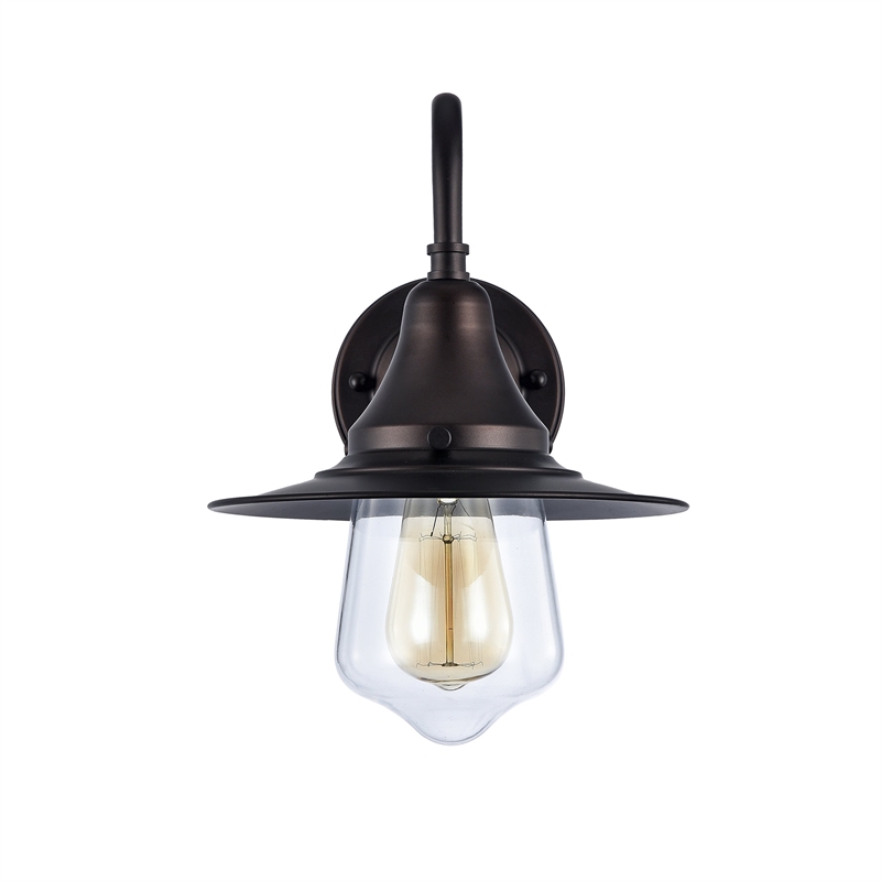 CHLOE Manette Industrial-style 1 Light Rubbed Bronze Wall Sconce 9