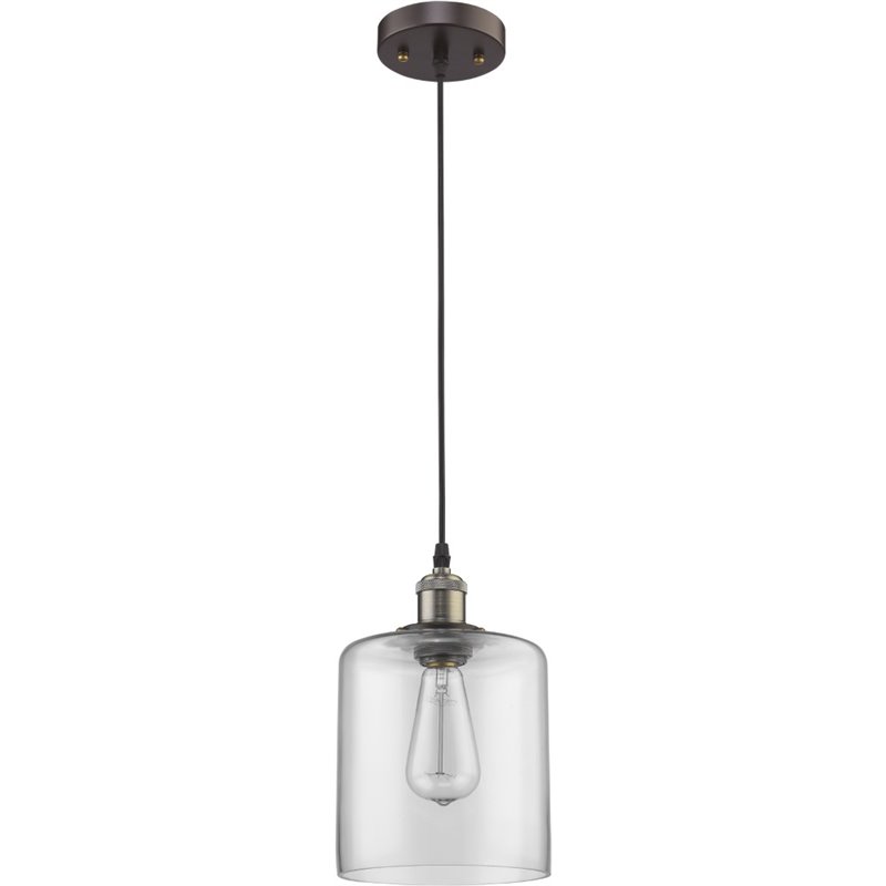 CHLOE Owen Industrial-style 1 Light Rubbed Bronze Ceiling Mini Pendant 7