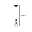 CHLOE Manette Industrial 1 Light Rubbed Bronze Ceiling Mini Pendant 8