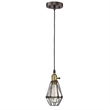 CHLOE Charles Industrial 1 Light Rubbed Bronze Ceiling Mini Pendant 8