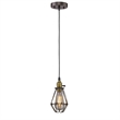 CHLOE Charles Industrial 1 Light Rubbed Bronze Ceiling Mini Pendant 8