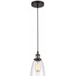 CHLOE Manette Industrial 1 Light Rubbed Bronze Ceiling Mini Pendant 6