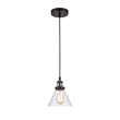 CHLOE Manette Industrial 1 Light Rubbed Bronze Ceiling Mini Pendant 7