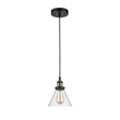 CHLOE Manette Industrial 1 Light Rubbed Bronze Ceiling Mini Pendant 7