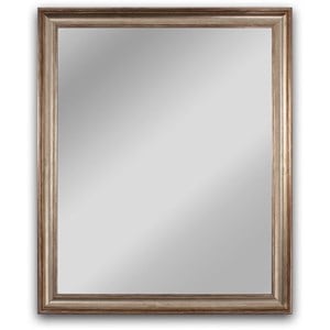 CHLOE'S Reflection Textured Brass Rectangular Framed Wall Mirror 33&quot Height
