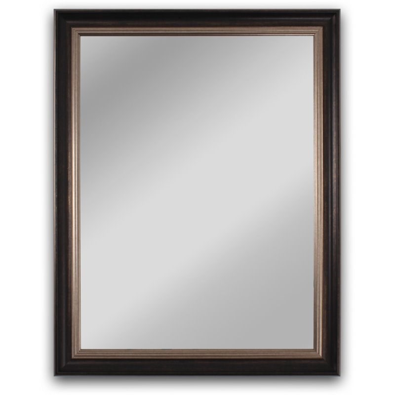 CHLOE'S Reflection Black Walnut Finish Framed Wall Mirror 35