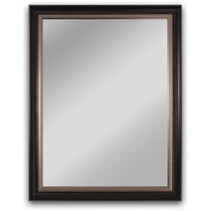 CHLOE'S Reflection Black Walnut Finish Framed Wall Mirror 35&quot Height