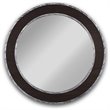 CHLOE's Reflection Hanging Black-Wood Circle Framed Wall Mirror 30