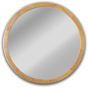 CHLOE'S Reflection Maple Finish Framed Wall Mirror 28&quot Height