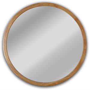 CHLOE'S Reflection Maple Finish Framed Wall Mirror 32&quot Height
