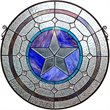 CHLOE Lonestar Tiffany-style Round Window Panel 24