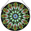 CHLOE Arabella Tiffany-Style Victorian Stained Glass Window Panel 26