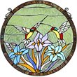 CHLOE Crimson Topaz Tiffany-Style Animal Stained Glass Window Panel 20