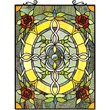 CHLOE Bonica Tiffany-Style Floral Stained Glass Window Panel 24