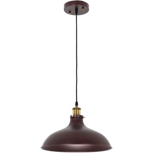 CHLOE CYNERIC Industrial 1 Light Oil Rubbed Bronze Ceiling Pendant 14&quot Wide