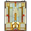 CHLOE Joash Tiffany-Style Geometric Stained Glass Window Panel 24
