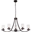 CHLOE IDA Farmhouse 5 Light Rubbed Bronze Ceiling Pendant 35.5