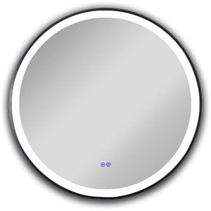 CHLOE Luminosity Embedded Round TouchScreen LED Mirror 3 24&quot Wide