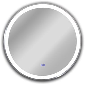 CHLOE Luminosity Embedded Round TouchScreen LED Mirror 3 24&quot Wide