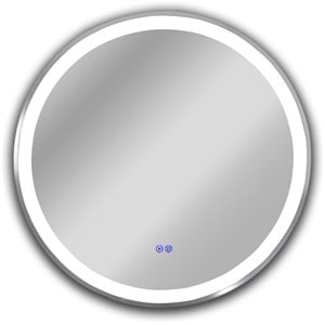CHLOE Luminosity Embedded Round TouchScreen LED Mirror 3 30&quot Wide