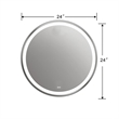 CHLOE Speculo Embedded LED Mirror 6000K Daylight White 24