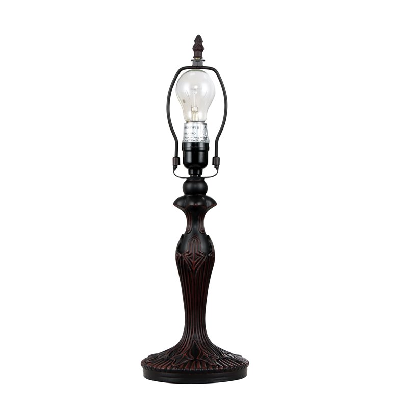 Chloe Lighting Victorian 1-Light Glass Resin Serenity Table Lamp in Dark Bronze