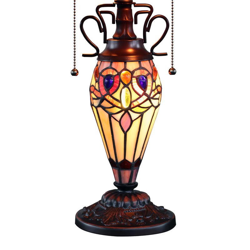 Chloe Lighting Victorian 3-Light Serenity Double Lit Table Lamp in Dark Bronze