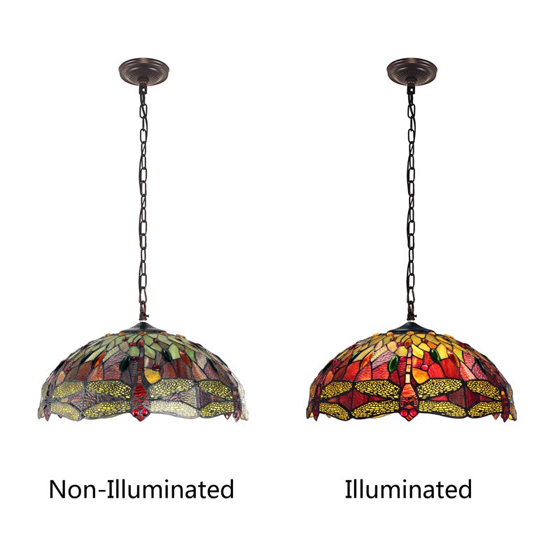 Chloe Lighting Dragonfly 3-Light Iron Empress Hanging Pendant in Blackish Bronze