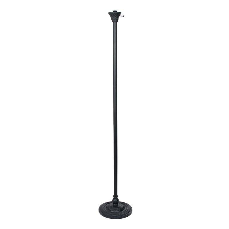 Chloe Lighting Mission 1-Light Glass Resin Belle Torchiere Lamp in Bronze