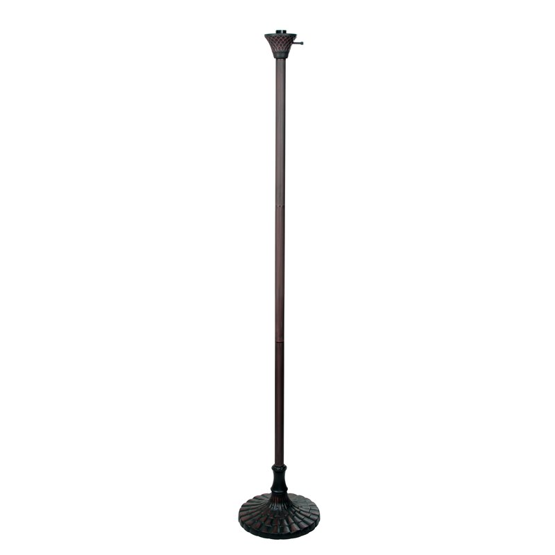 Chloe Lighting Dragonfly 1-Light Glass Resin Empress Torchiere Lamp in Bronze