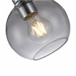 Chloe Lighting Strang 1-Light Glass Metal Semi-Flush Ceiling Fixture in Chrome