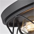 Chloe Lighting Ironclad 2-Light Metal Ceiling Flush Fixture in Textured Black