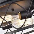 Chloe Lighting Ironclad 2-Light Metal Ceiling Flush Fixture in Textured Black