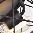 Chloe Lighting Ironclad 2-Light Metal Ceiling Flush Fixture in Textured Black