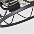Chloe Lighting Ironclad 2-Light Metal Ceiling Flush Fixture in Textured Black