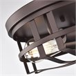 Chloe Lighting Ironclad 2-Light Metal Ceiling Flush Fixture in Oil Rubbed Bronze