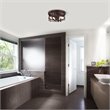 Chloe Lighting Ironclad 2-Light Metal Ceiling Flush Fixture in Oil Rubbed Bronze