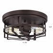 Chloe Lighting Ironclad 2-Light Metal Ceiling Flush Fixture in Oil Rubbed Bronze