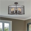 Chloe Lighting Lorry 5-Light Metal Semi-Flush in Oil Rubbed Bronze