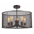 Chloe Lighting Lorry 5-Light Metal Semi-Flush in Oil Rubbed Bronze