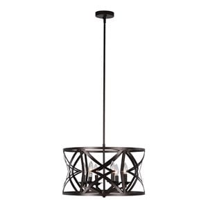 Chloe Lighting Alina 5-Light Metal Ceiling Pendant in Oil Rubbed Bronze